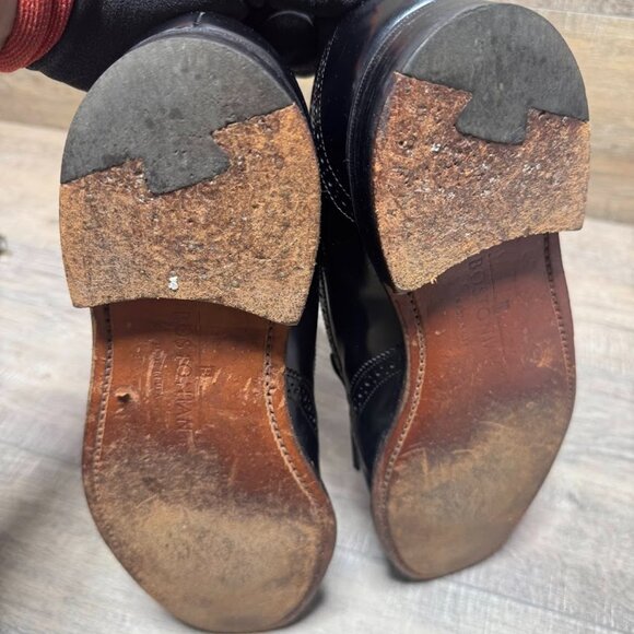 Bostonian Black Leather Tasseled Wingtip Loafers Men's Size 11 - Picture 4 of 6